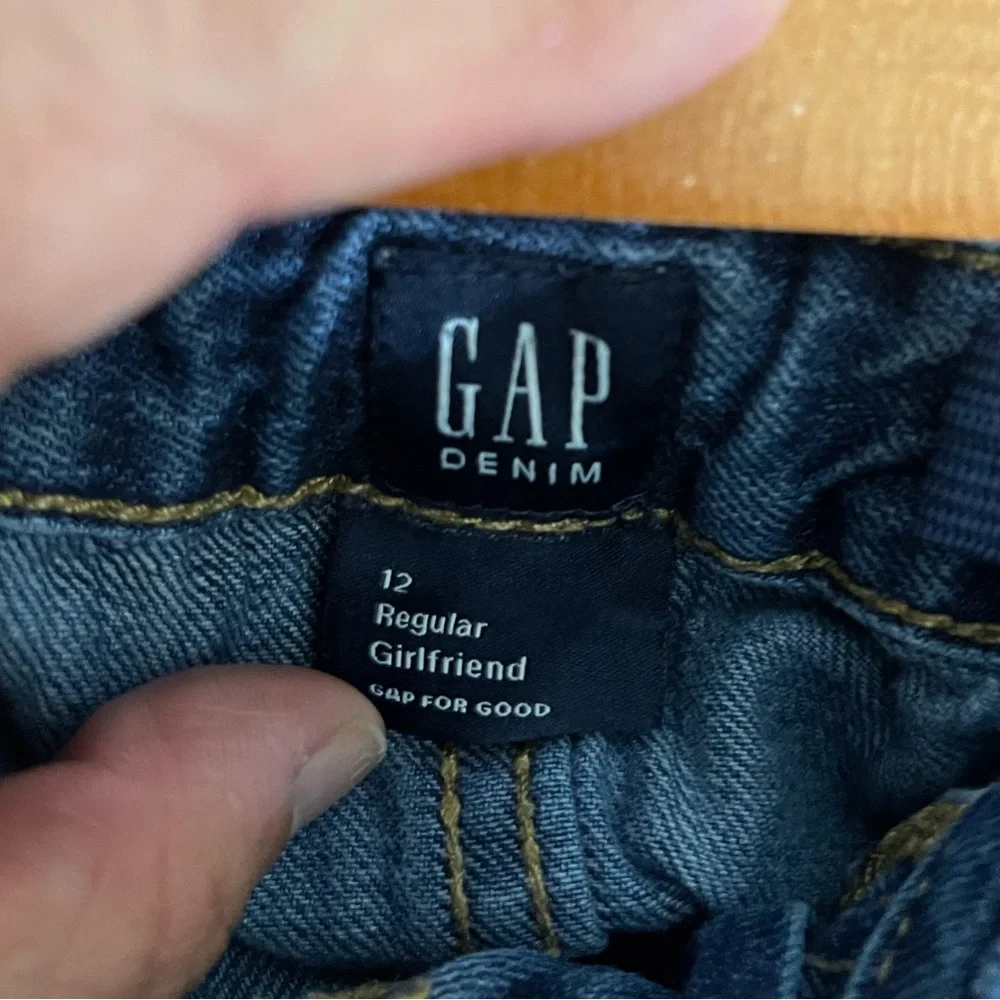 GAP Kids Blue Regular Girlfriend Jeans Size‎ 12 Adjustable waist